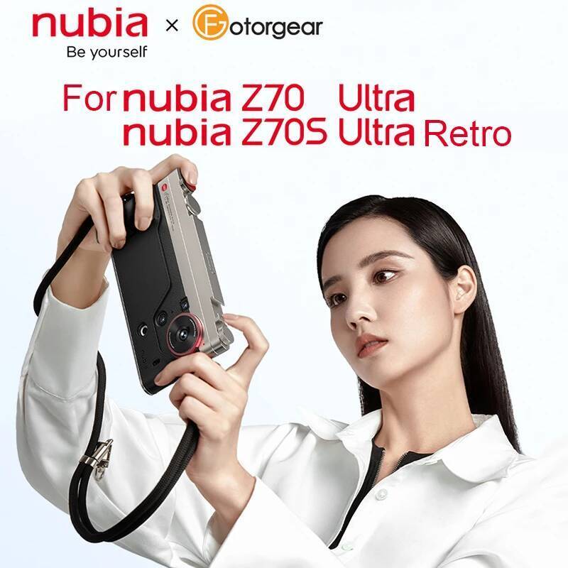 Fotorgear Retro เคสโทรศัพท์หนัง Retro Case Handle สําหรับ Nubia Z70S Ultra / Z70 Ultra สมาร์ทโฟน