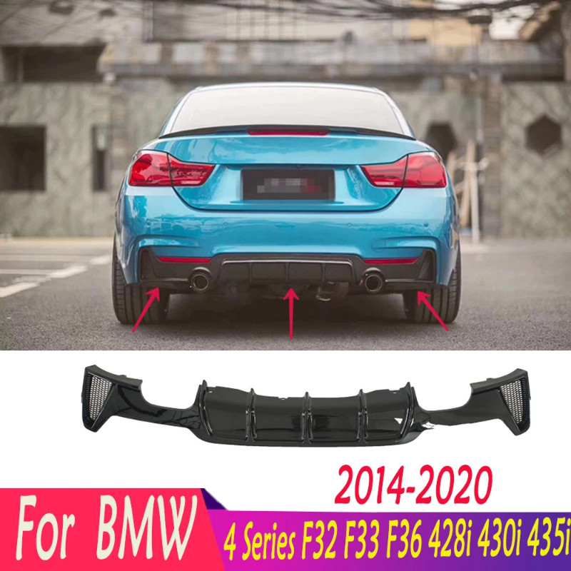 For BMW 2014-2020 4 Series F32 F33 F36 M Sport 2 Door Coupe 428i 430i 435i Car Rear Bumper Splitter