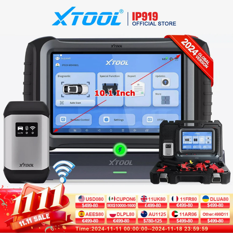 XTOOL INPLUS IP919 Bluetooth Car Diagnostic Tool Automotive Scanner ECU Coding 42+ Resets Key Progr