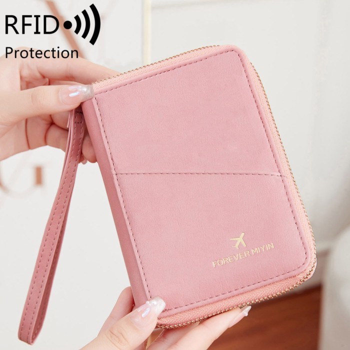 ใหม่RFID Anti-Magnetic Passport Bag Travel Storage Document Bag Multifunctional Zipper Version Passp