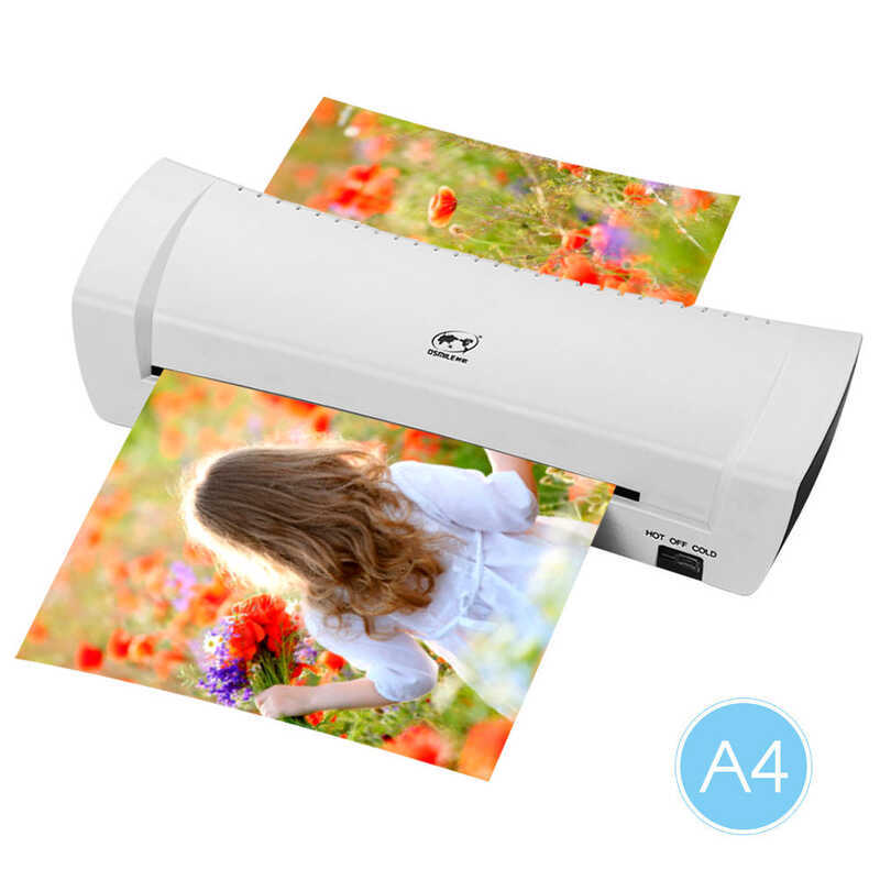 OMILE SL200 Laminator ร้อนและเย็นเคลือบ hine สองลูกกลิ้ง A4 ขนาดสําหรับภาพเครดิต d Home School Offic