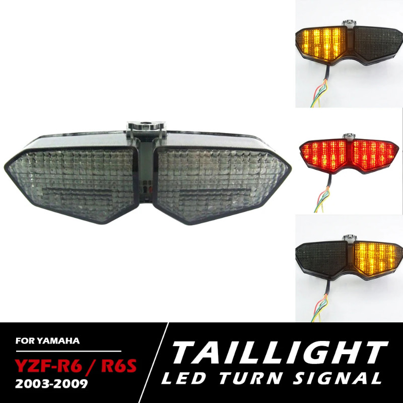 R6 R6S Motorcycle LED Turn Signal Tail Light Taillight Brake Light For YAMAHA YZF-R6 YZF-R6S 2003 2
