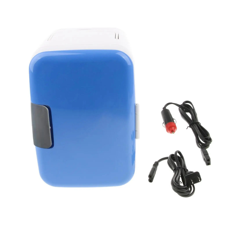 4L Portable Mini Fridge Warmer Electric Refrigerator Blue