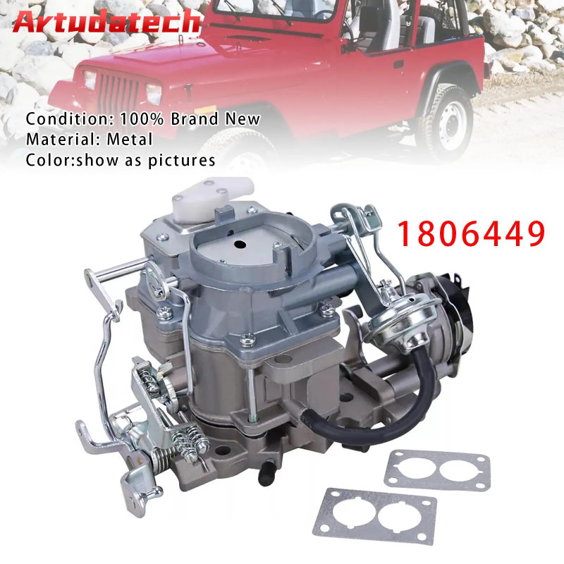 Artudatech 2 BBL Carburetor 1806449 For Jeep 258 4.2L CJ5 CJ7 1979-86 Wagoneer BBD Car Accessories