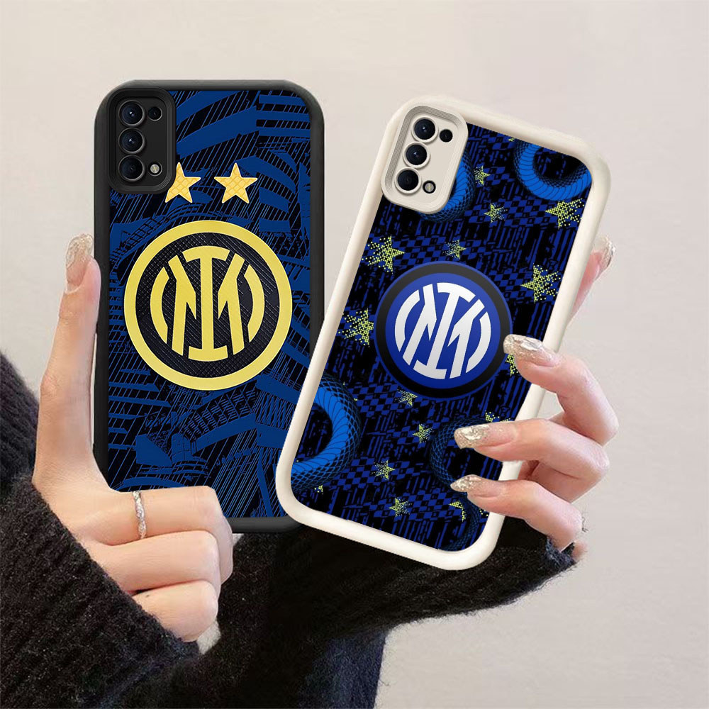 HK-68 Inter Milan ปลอกกันกระแทกสําหรับซิลิโคนสีดําและสีขาว OPPO Realme Reno Find Narzo N63 A5i X3 6 