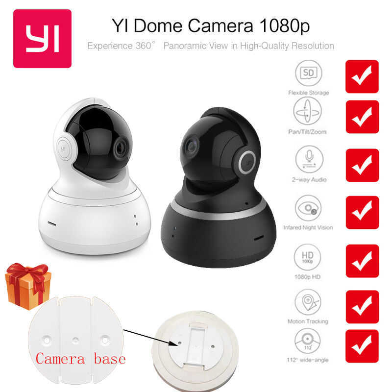 YI Dome 1080p HD Camera ระบบเฝ้าระวังความปลอดภัย กล้องวงจรปิด IP 360° การตรวจจับ Wifi Wireless Night