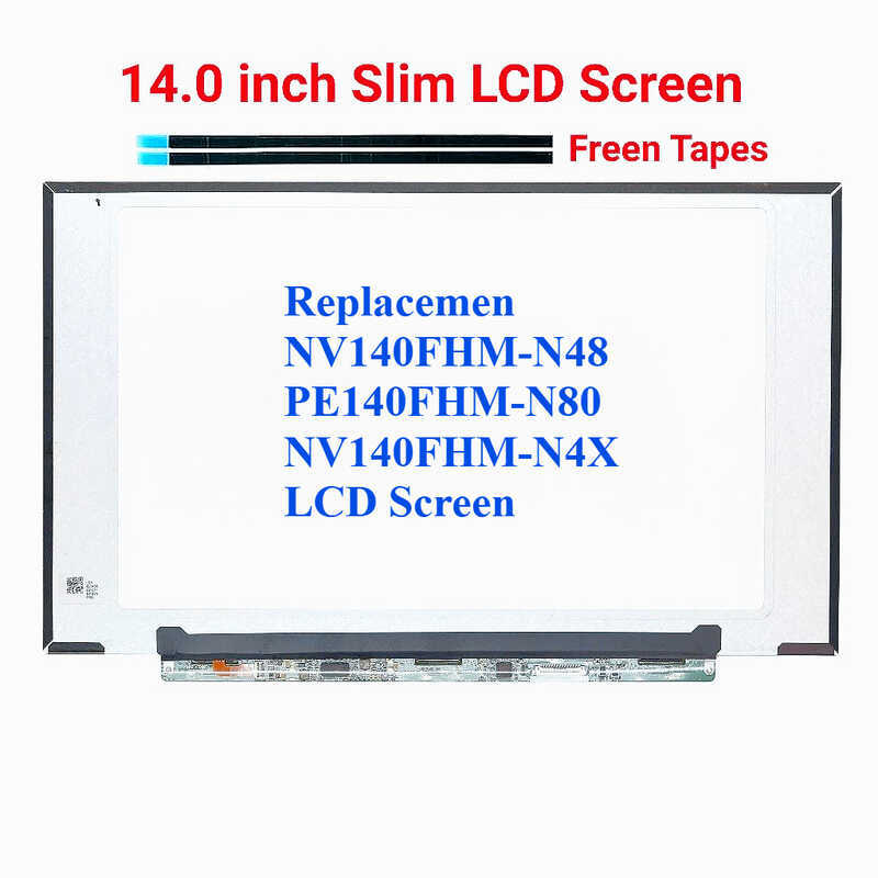 เปลี่ยนผู้ชาย NV140FHM-N48 PE140FHM-N80 NV140FHM-N4X 1920 * 1080 แล็ปท็อปหน้าจอ LCD