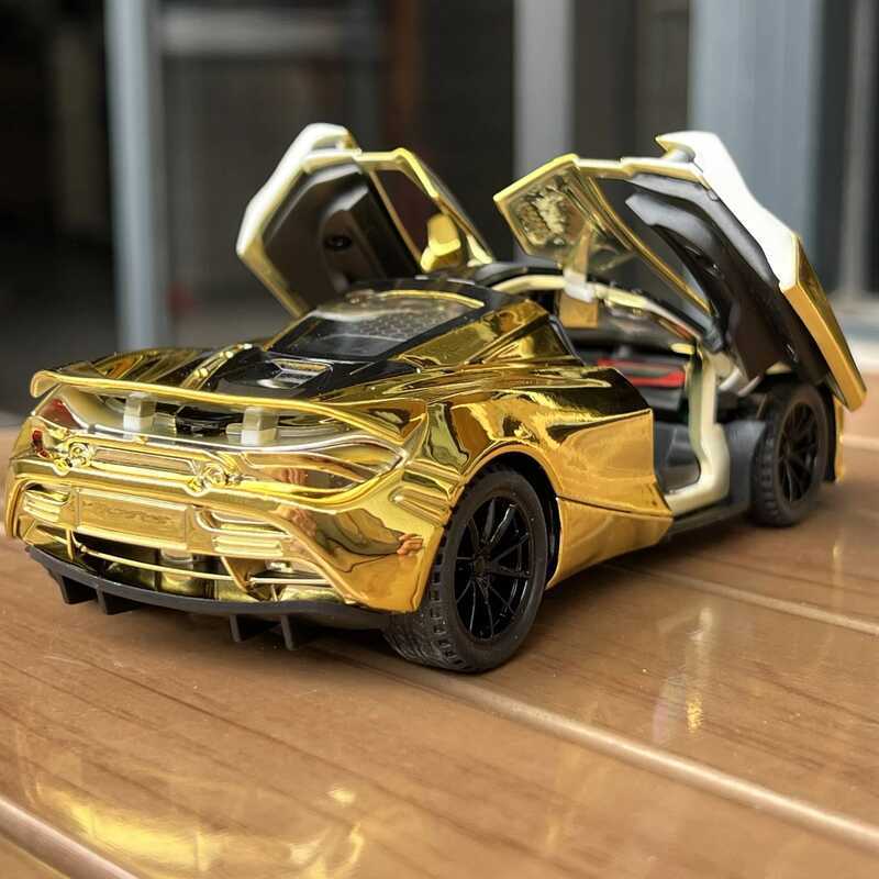 C 1:32 Mclaren 720S Electroplate Er Sports Car Diecast Allo Metal Model Car Children's Miniature Ve