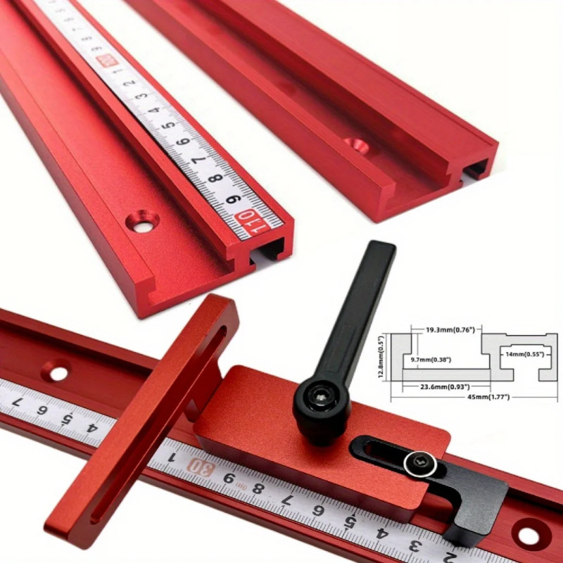 1Pc 40mm Miter Track Durable Slot,Flip Track Stop Block,Aluminium Woodworking T Track Chute Limiter