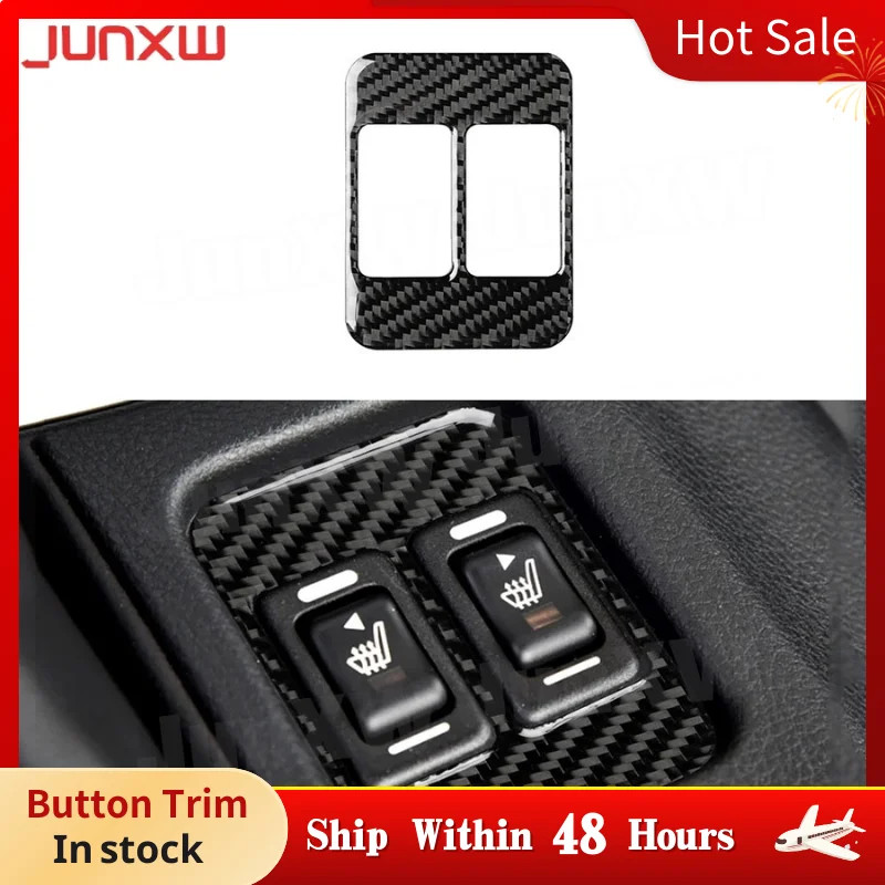 Car Interior Heated Seat Button Sticker Carbon Fiber Interior Sticker For Toyota GT86 FT86 ZN6 Suba