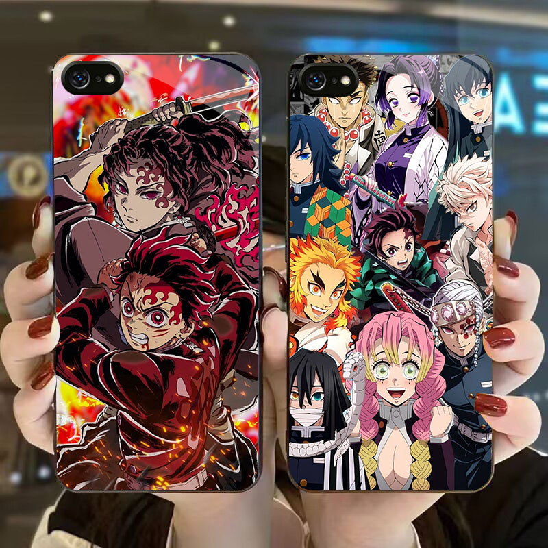 DJ-51 XDemon Slayer Kimetsuไม่มีYaibaปลอกKACAกรอบนุ่มสีดําiPhone SE 6 X XS 6S XR 8 7 Max Plus 2020 2