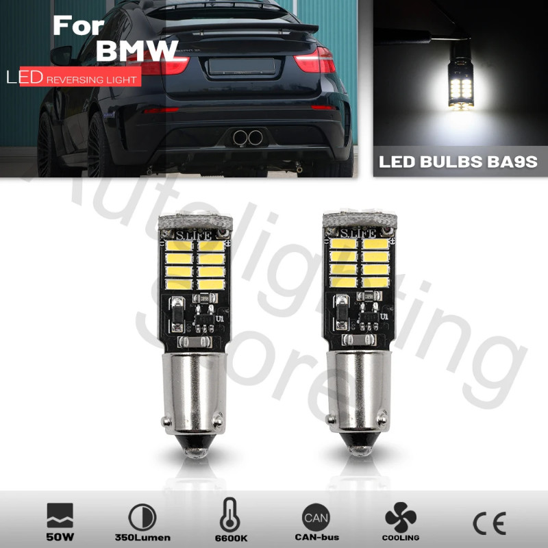 2Pcs BAY9S 4014 H21W For BMW X6 E71 E72 Hybrid Z4 E89 2008-2011 LED Reverse Light CANBUS Car Backup