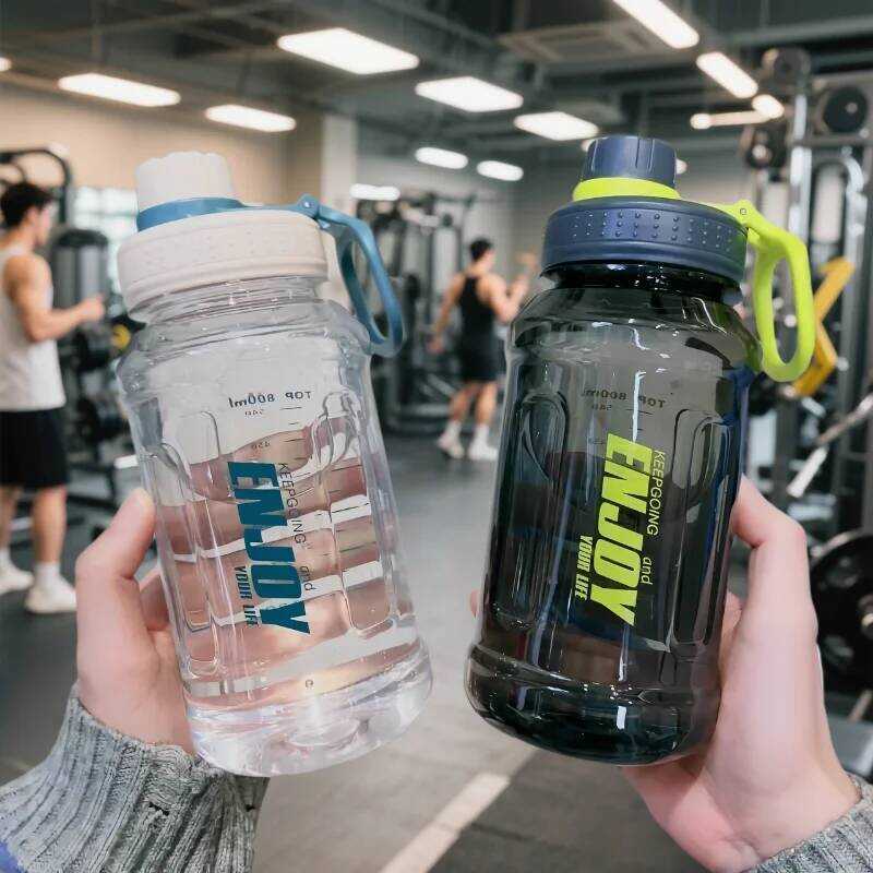 C 1 Liter Large Capacity Sports Water Bottle With Lifting Cup Lid BPA FREE Plastic Drinking Bottles