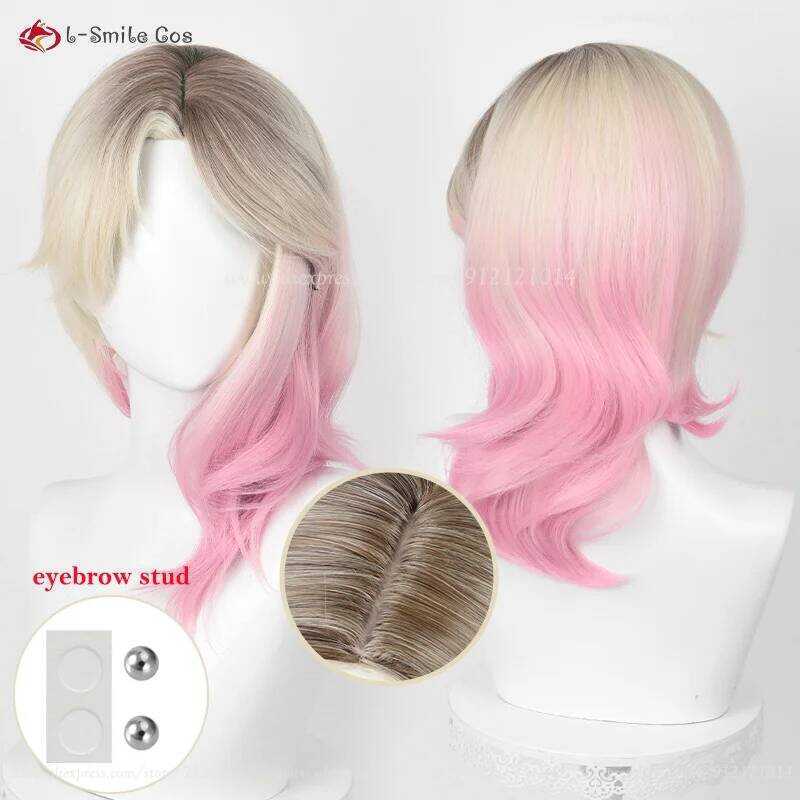 C High Quality Gwen Stacy Cosplay Wig 352Cm/45Cm Short Gwendolyn Maxine Stacy Wigs Heat Resistant S