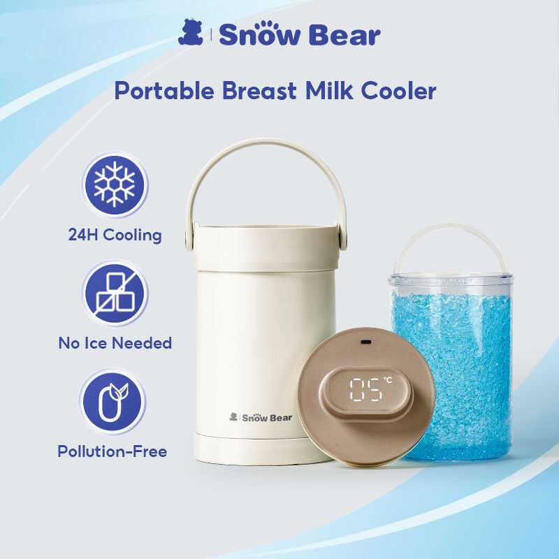 Snow Bear Portable Cooler Outdoor 2L Large Capacity Keep Breast Milk Fresh สูงสุด 24 ชั่วโมง ทางเลือ