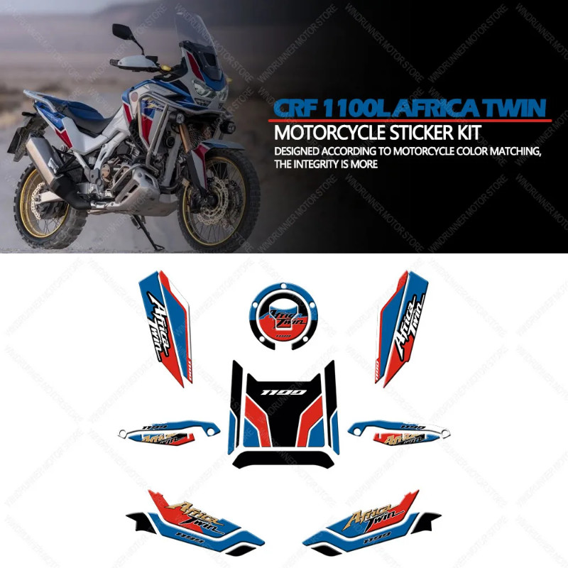 For CRF 1100L Africa Twin Motorcycle Accessories Waterproof Protective Tank Pad Stickers Kit 3D Epo
