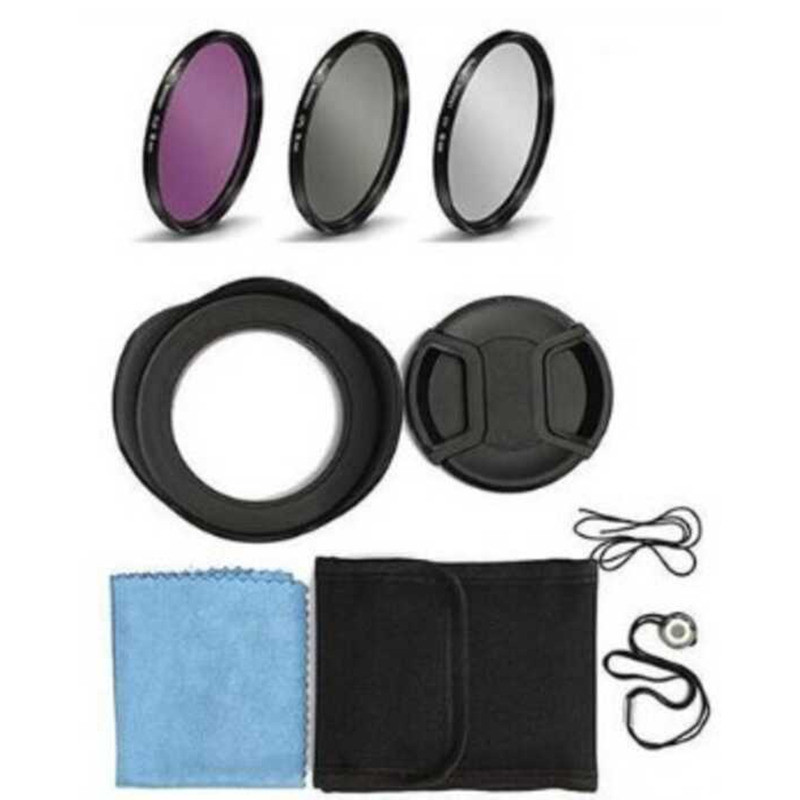 ผู้ผลิตพร้อมสต็อกชุดฟิลเตอร์ถ่ายภาพตรงชุด UV CPL Polarized FLD Lens Cap Hood Filter Bag