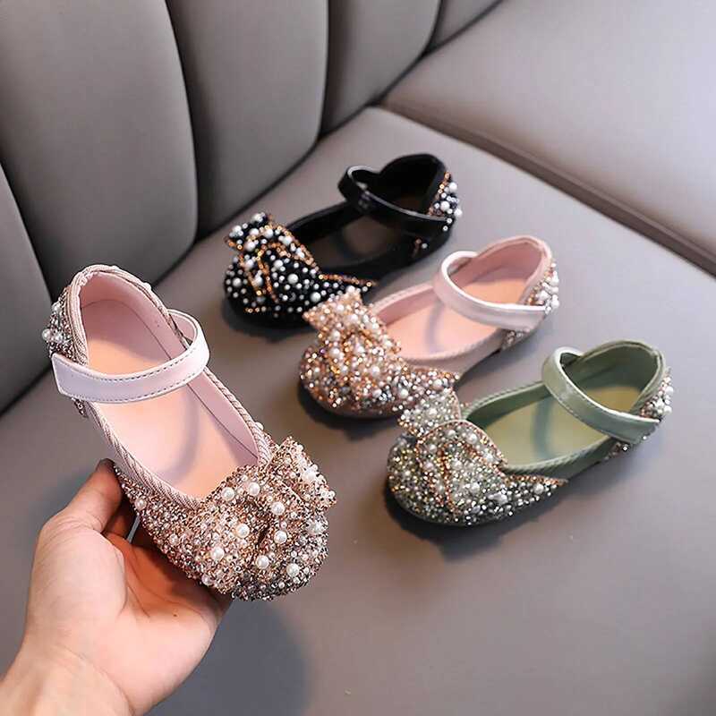 C Sandals Toddler Girl Childrens Shoes Pearl Rhinestones Shining Kids Shoes Baby Girls Shoes Girls