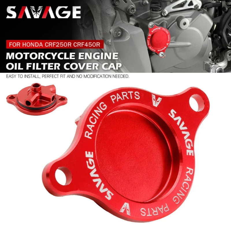 Engine Oil Filter Cover For HONDA CRF450R CRF450X CRF250R CRF250X CRF 250R 250X 450X TRX 450R 450 M