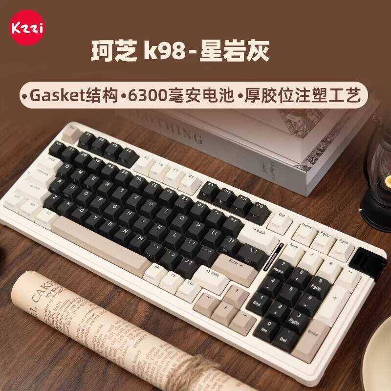 KZZI KZI k98 ไร้สายบลูทูธ 2.4G คีย์บอร์ดปิดเสียงสําหรับเล่นเกมโดยเฉพาะการปรับแต่งมัลติมีเดีย