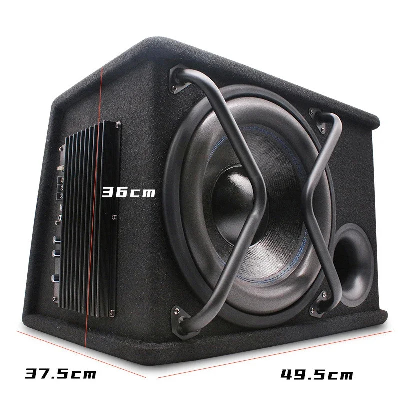 High-power car 12V speaker modified car audio active trapezoidal overweight 12-inch subwoofer K-128