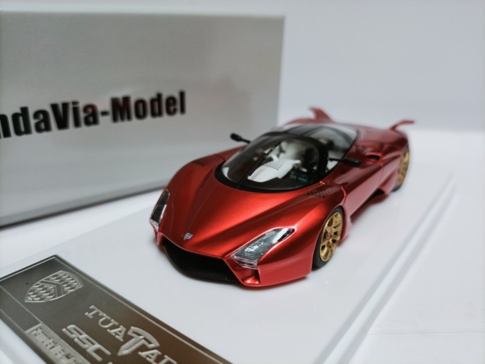 PandaVia 1 43 PandaVia PandaVia Lizard Two-Door Supercar รุ่น SSC Tuatara โลหะสีแดง