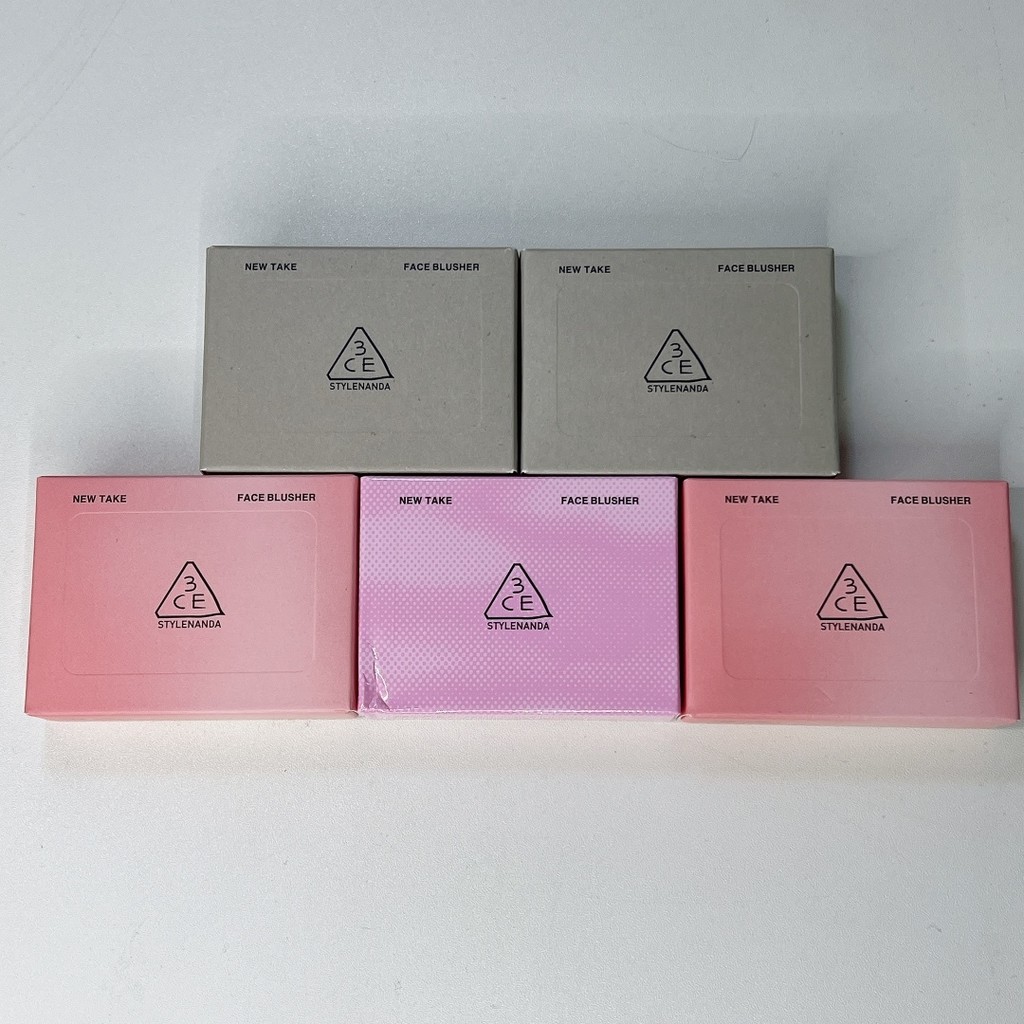 ยิงจริง❤ 26 3ce Square Big Blush! HAZEBEIGE#裸米色 ยังไงซะ#血色玫瑰 การเคลื่อนไหว#奶杏色 YOUTHPINK#粉紫色 สไลด์เล