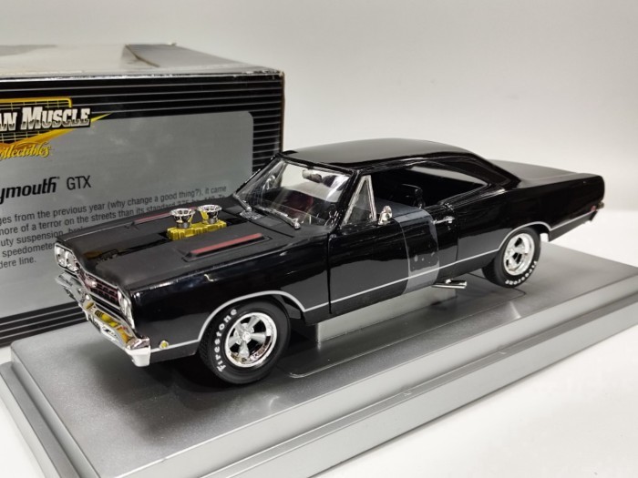 1/18 plymouth plymouth GTX รถกล้ามเนื้ออเมริกันคอลเลกชันรถรุ่นหายากหายากสามเปิด