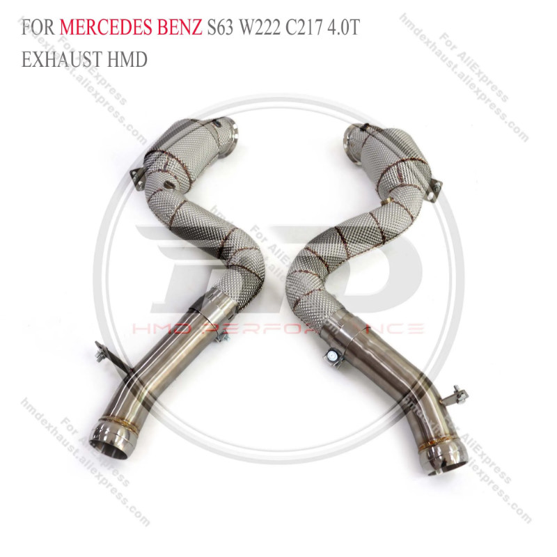 HMD Stainless Steel Exhaust System Performance Downpipe for Mercedes Benz s63 w222 c217 4.0T with h