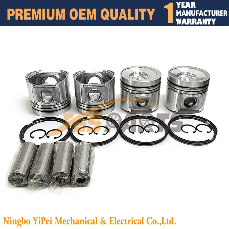4set 4D95 Piston & Piston Ring STD for Komatsu 4D95 4D95LE-5 Engine