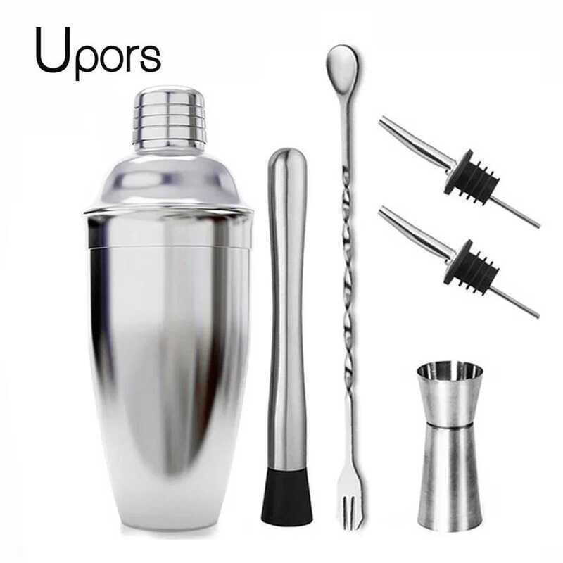 C UPORS Stainless Steel Cocail Shaker Mixer Wine Martini Boston Shaker For Bartender Drink Party Ba