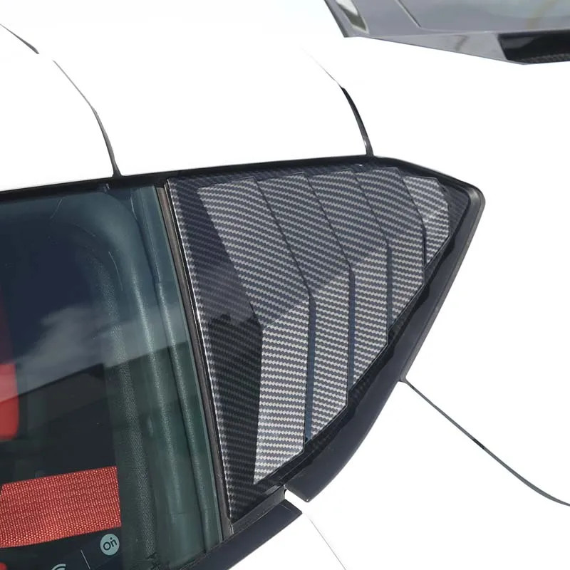 For Chevrolet Corvette C8 Stringray Z51 Z06 2020-23 ABS Black Car Rear Window Triangle Shutter Defl