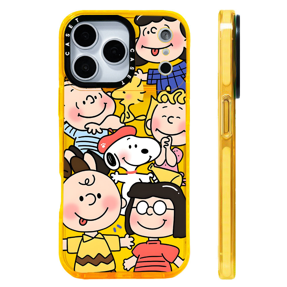 น่ารักการ์ตูน Snoopy ตัวละครภาพประกอบสีสําหรับ IPhone 11 13 15 16 17 Pro Max 12 Mini Cover X XR XS Max ซิลิโคนนุ่มกันชนใส SE 2022 6 7 8Plus กันกระแทก