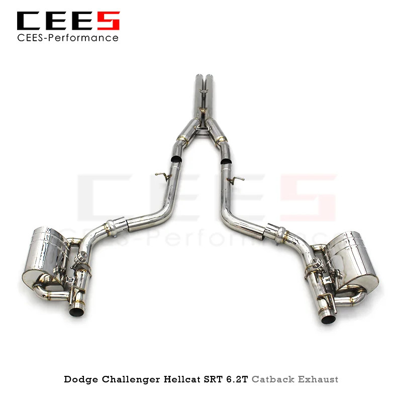 CEES Tuning Catback Exhaust for Dodge Challenger Hellcat SRT 6.2T 6.4L 2016-2022 Performance Valve