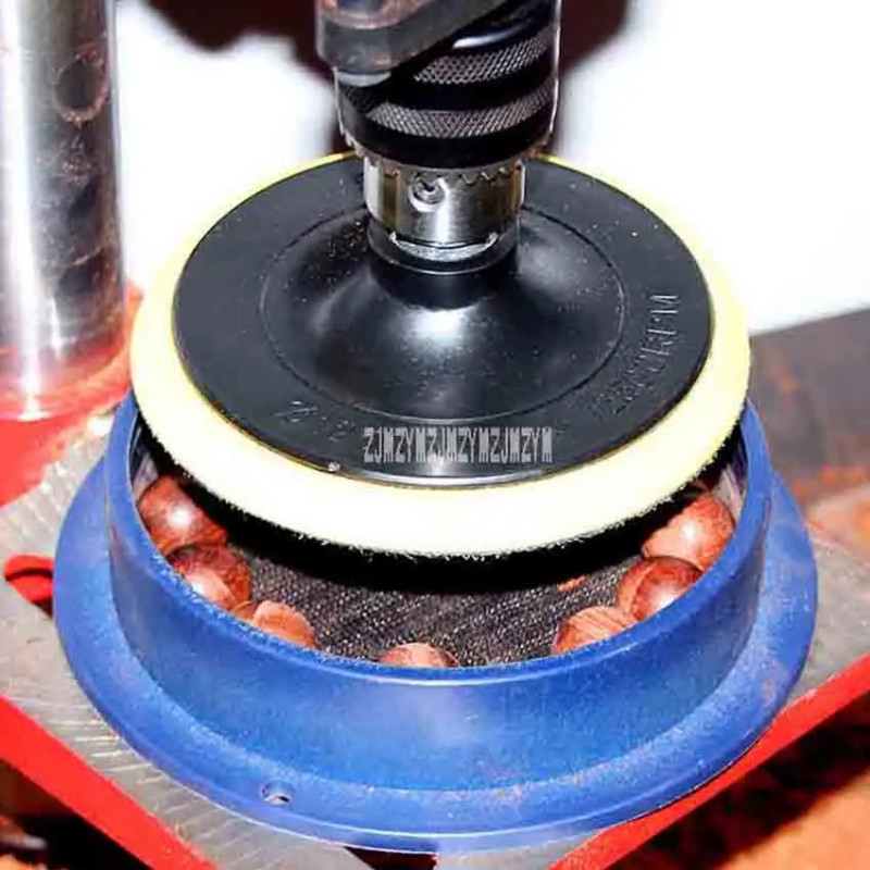 HJB1004 Buddha Beads Polisher Wooden Beads Grinding Machine Polishing Plate Set (Barrel + Sandpaper