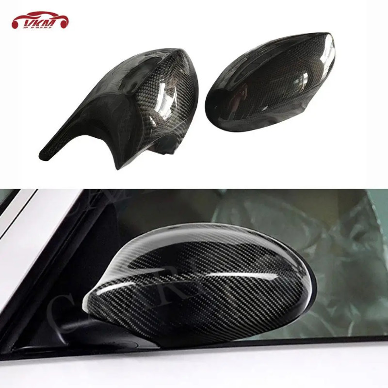 For BMW 3 Series E90 318i 320i 325i 330i 2005- 2007 Carbon Fiber Car Side Rearview Mirror Cap Trim