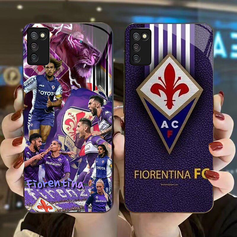 DK-52 AC Fiorentina Casing GLASS soft frame สีดํา Samsung A02S M02S A03S 164mm A51 166mm A71