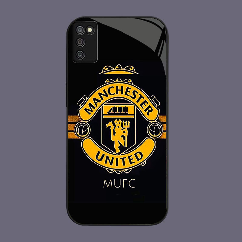 DK-89 Manchester City Casing GLASS soft frame สีดํา Samsung A02S M02S A03S 164mm A51 166mm A71