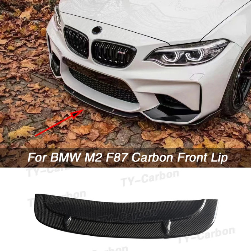 Front Bumper Lip Real Carbon Fiber Spoiler Splitters for BMW F87 M2 Competition M2C 2016-2020  Fron