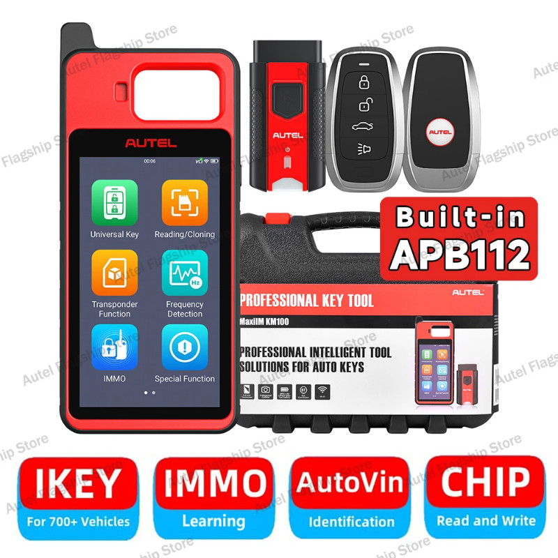 2024 Newest Autel MaxiIM KM100 Universal Key Generator Kit Advanced Car Auto IMMO Learning Transpon