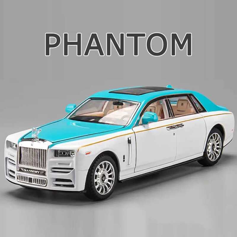 C 1:24 Roll-Royce Phantom Spectre Alloy Model Door Opened Pull Back Sound Light Miniature Vehicle C