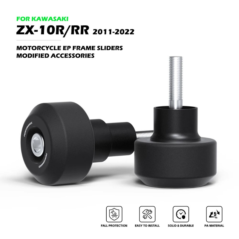 For Kawasaki Ninja ZX10R 2011-22 ZX10RR 18-22 Modified Body Anti-fall Ball Engine Protection Stick