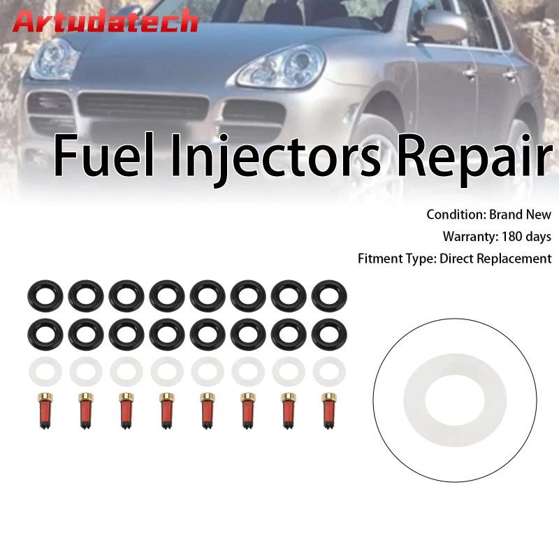 Artudatech 8PCS Fuel Injector Service Kit O-Ring 0280156101 Fit Porsche Cayenne S 4.5L Car Accessor