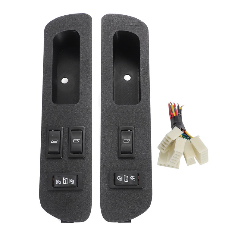 For LHD 1995-1998 Nissan 240SX S14 Switch Panel Kit With Wiring Black Car Interior Window Panel Dec