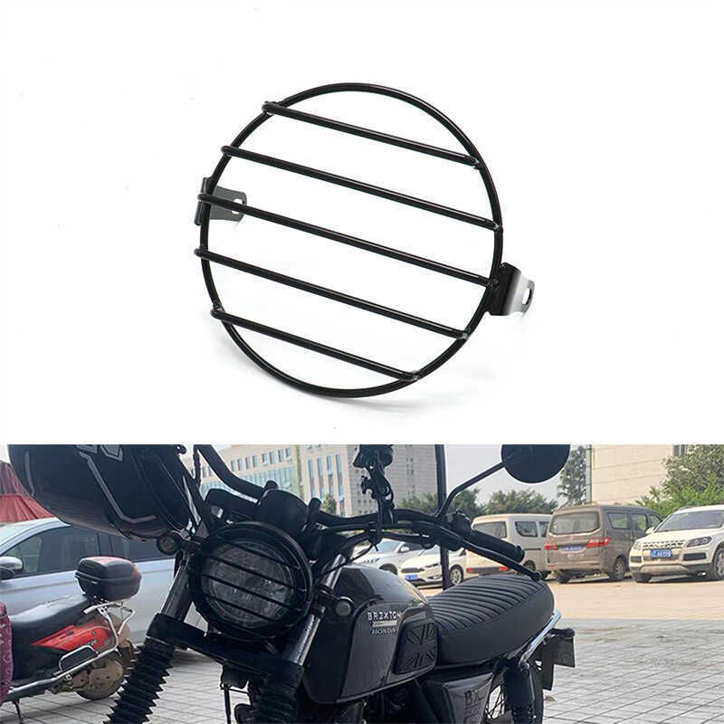 อุปกรณ์เสริมรถจักรยานยนต์ Retro ดัดแปลง 19 ซม.ฝาครอบไฟหน้า Prince 125week8 Universal ไฟหน้าสุทธิฝาคร