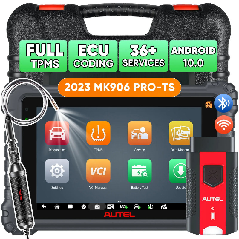 Autel Coding Scanner MaxiCOM MK906PRO-TS Auto Diagnostic Tool with ECU Adaptation/ Coding, Personal