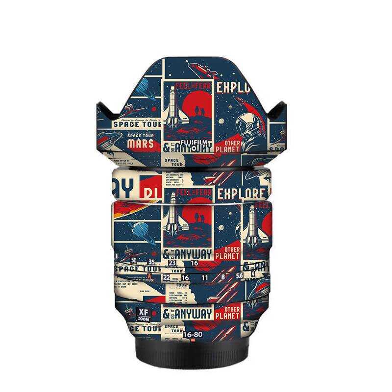 Fuji XF16-80F4 เลนส์ฟิล์มป้องกันแบบรวมทุกอย่าง 16-80 สติกเกอร์เลนส์การ์ตูนคาร์บอนไฟเบอร์อินเทรนด์แห่