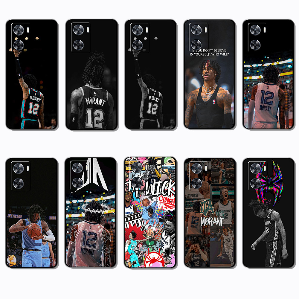 เคสโทรศัพท์สีดํานุ่มสําหรับ OPPO A57 A77 A57E 4G A77 5G NG14 Ja Morant ปลอก Anti fall ฝาครอบป้องกัน