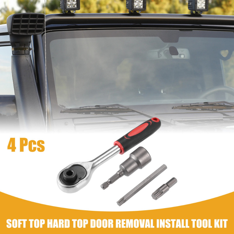 Uxcell Car Soft Top Hard Top Door Removal Install Tool Kit for Jeep Wrangler JL JK 2007-2019 4/6/28