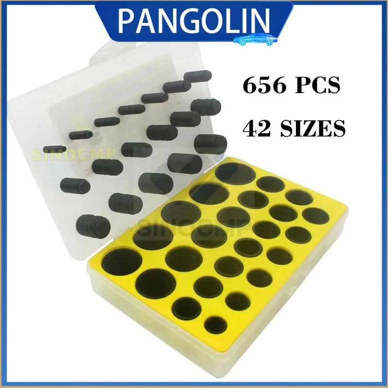 PANGOLIN 656Pcs O-Ring Seal Kit For CAT E320 320B 320C Excavator Repair Gasket Set With 42 Sizes Fo
